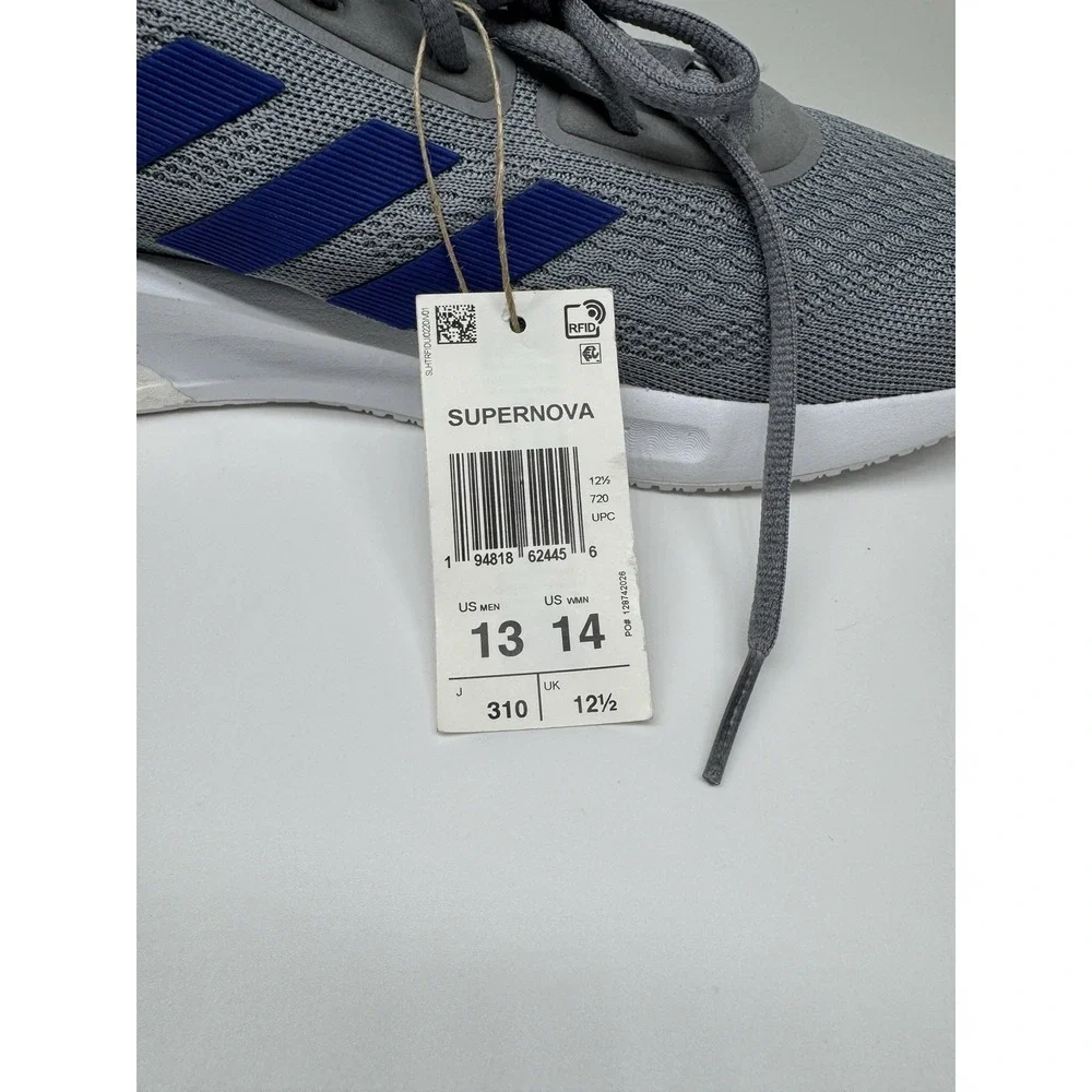 Adidas Supernova Running Shoes KU Kansas Jayhawks Grey Mens Size 13 H01294 NWT